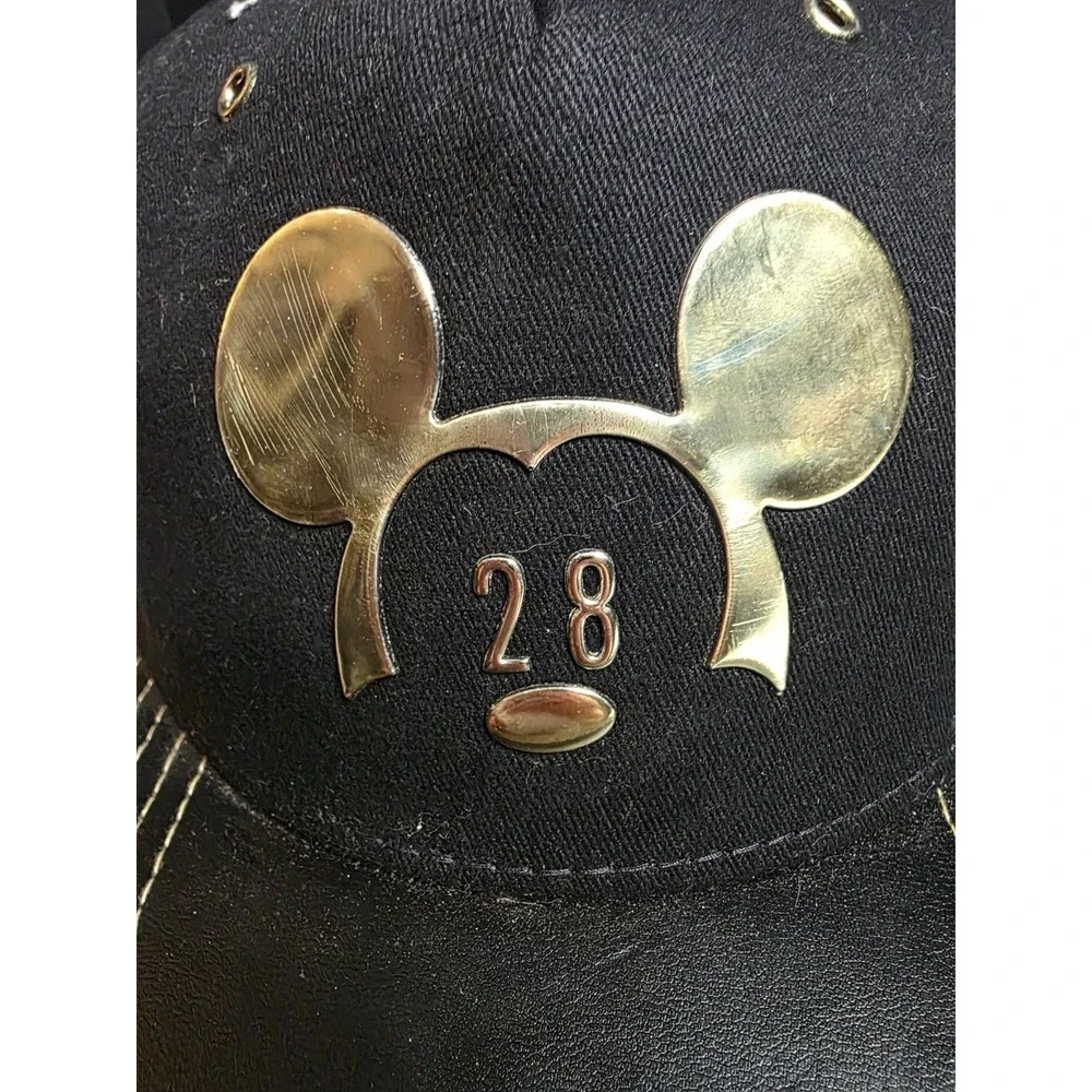 Disney Parks Mickey Mouse 28 Baseball Hat‎ Black/Gold Adult(SEE DESCRIPTION)